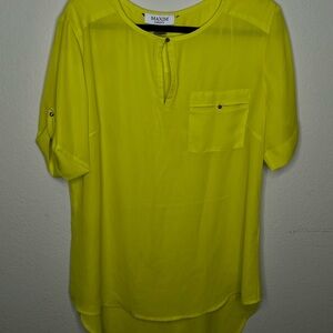 Maxima Women's Bright Yellow Casual Blouse